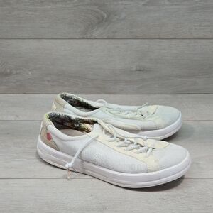 Hey Dude Women's Karina Natural Coconut White Casual Sneakers Shoes Sz 6